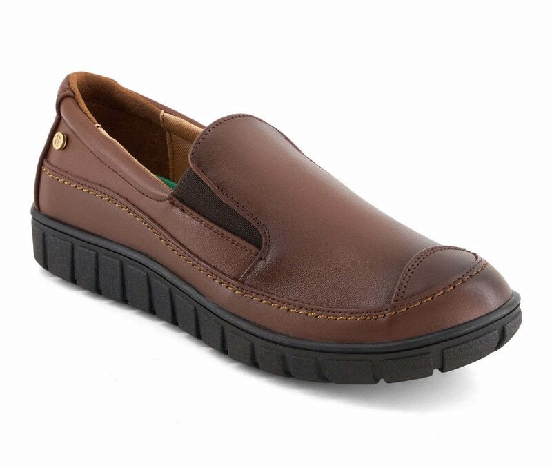 アンドレア レディース シューズ スリッポン・ローファー レザー Andrea Womens Comfort Leather Loafers 90582 Brown ブラウン