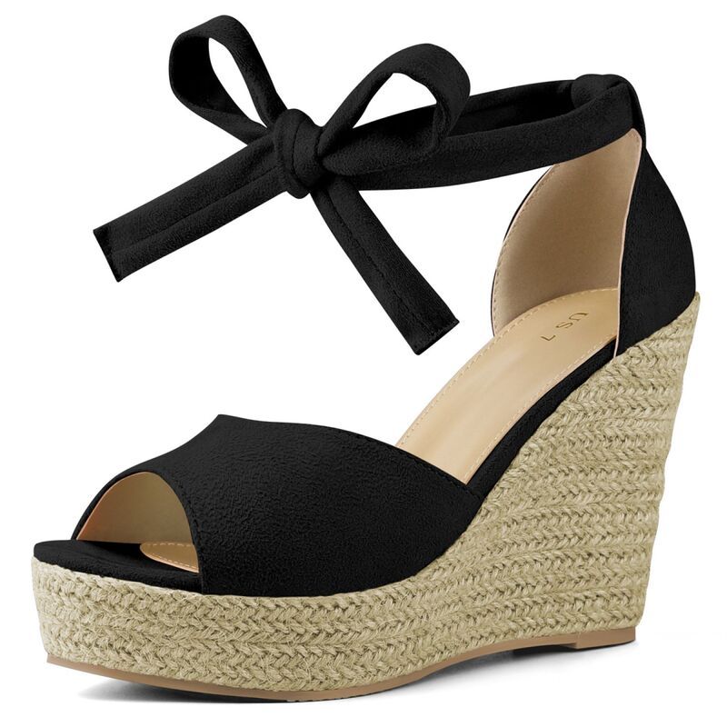 ブリスフルステップ レディース シューズ サンダル プラットフォーム アンクル BLISSFUL STEPlatform Espadrilles Ankle Tie Sandals Peep Toe