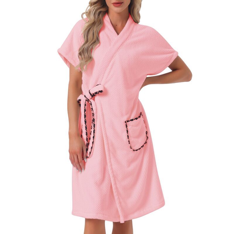 インスパイア シック レディース アンダーウェア ナイトウェア パイル INSPIRE CHIC Womens Bath Wrap Towel Dress Terry Wrap Bathrobe Ti