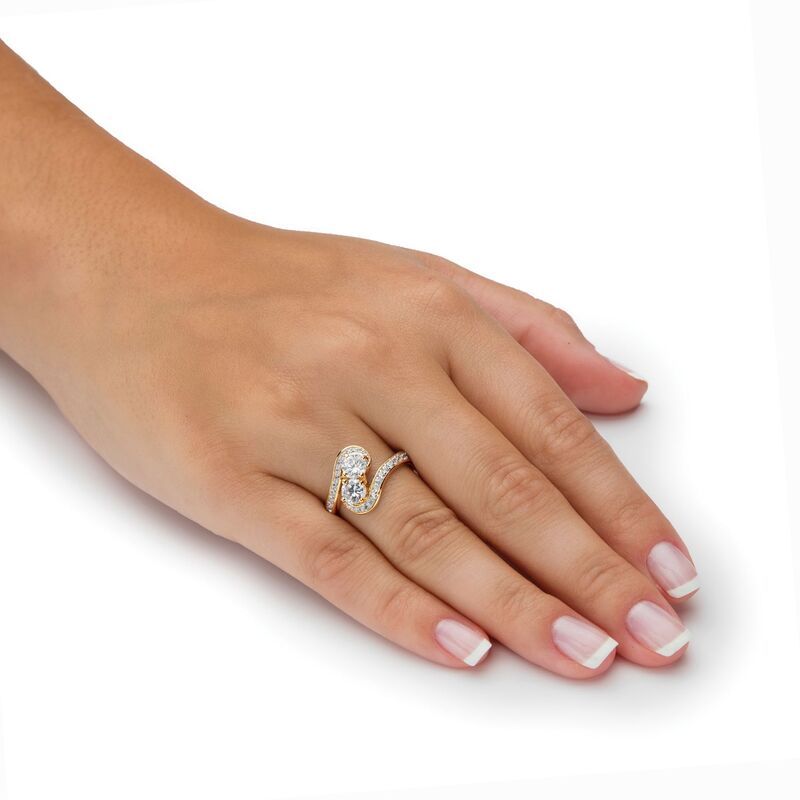 パームビーチジュエリー レディース アクセサリー リング PalmBeach Jewelry 139 TCW GoldPlated Sterling Silver Cubic Zirconia 2St