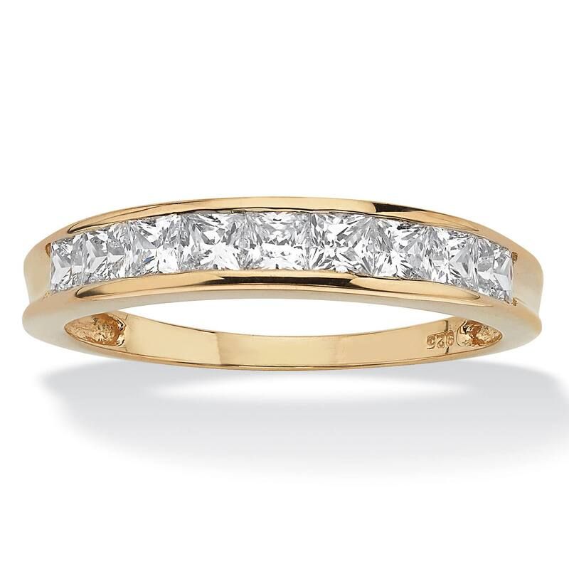 パームビーチジュエリー レディース アクセサリー リング PalmBeach Jewelry 81 TCW ChannelSet CZ Ring in 18k Yellow Goldplated St