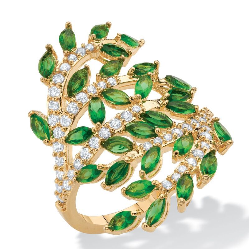 パームビーチジュエリー レディース アクセサリー リング PalmBeach Jewelry 325 Cttw MarquiseCut Simulated Green Emerald CZ GoldP