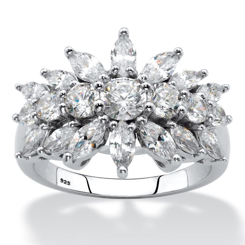 パームビーチジュエリー レディース アクセサリー リング PalmBeach Jewelry 267 Cttw Sterling Silver MarquiseCut Cubic Zirconia S