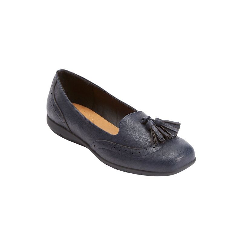 コンフォートビュー レディース シューズ サンダル Comfortviewomens The Aster Slip On Flat Navy ネイビー