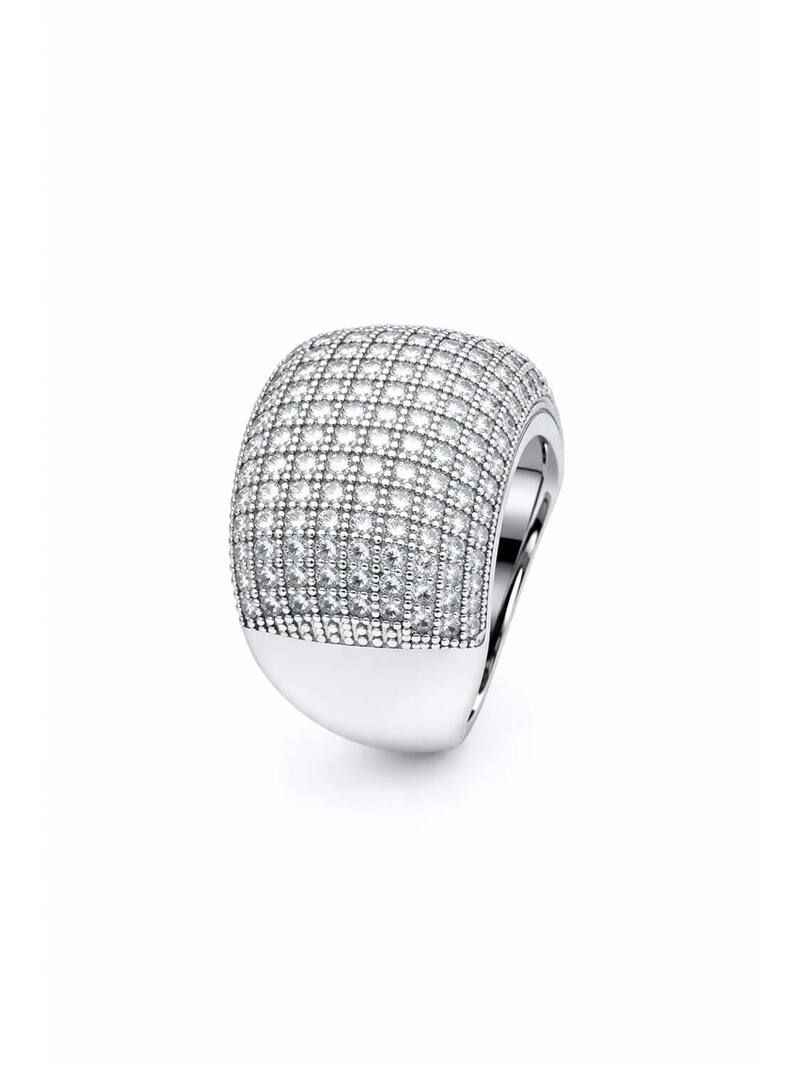 エージーピーパリ レディース アクセサリー リング AGPARIS Pav Dome Statement Ring Free Size Silver シルバー