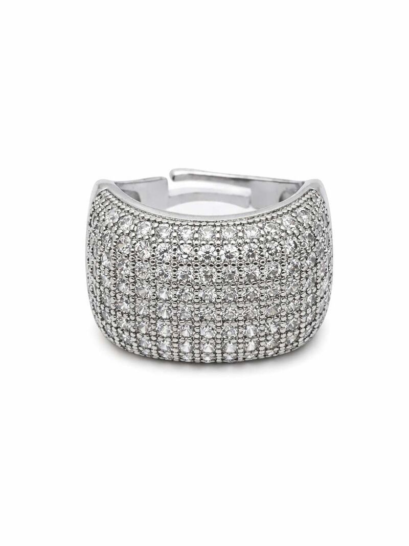 エージーピーパリ レディース アクセサリー リング AGPARIS Pav Dome Statement Ring Free Size Silver シルバー