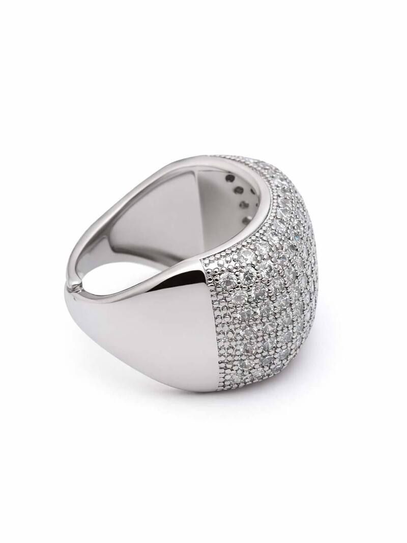 エージーピーパリ レディース アクセサリー リング AGPARIS Pav Dome Statement Ring Free Size Silver シルバー