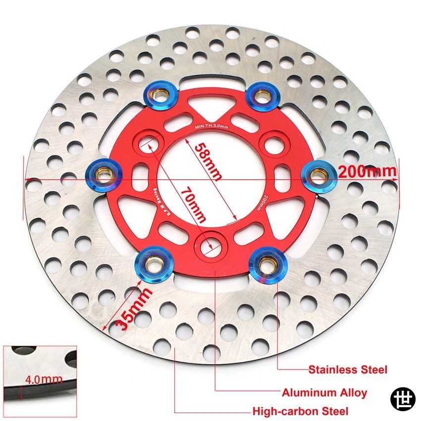 MOTO 200MM 220MM 260MM ディスクローターブレーキキャリパーブラケットフロント FAST 30MM コア左側オートバイブレーキディスクキャリパー