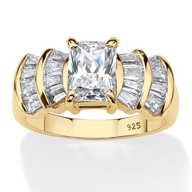 パームビーチジュエリー レディース アクセサリー リング PalmBeach Jewelry 310 TCW CZ Engagement Ringold ゴールド