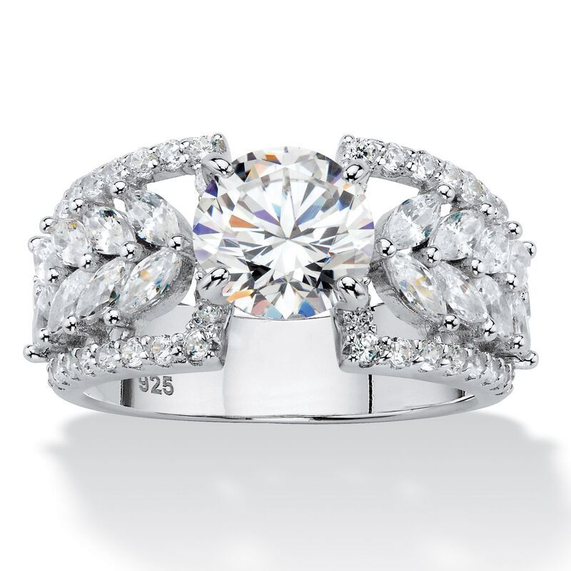 パームビーチジュエリー レディース アクセサリー リング PalmBeach Jewelry 412 Cttw Platinumplated Sterling Silveround Cubic Zir