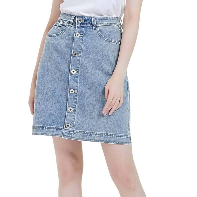アンナカシ レディース ボトムスカート ヴィンテージ A ライン AnnaKaci Womens Button Up Aline Vintage Skirt Blue ブルー