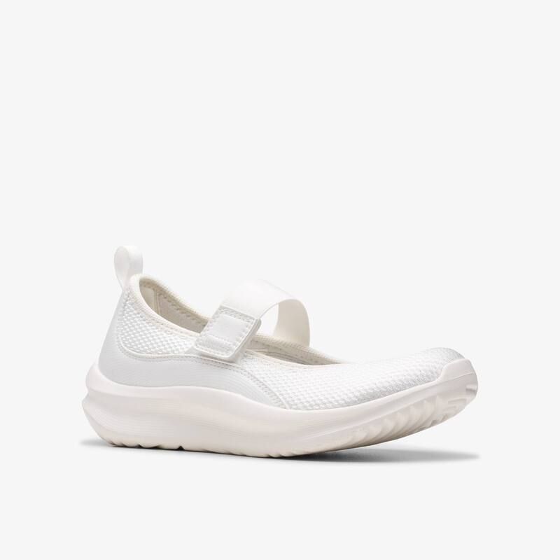 クラークス レディース シューズ スニーカー Clarks Cloudsteppersolevana Jane Womens Mary Jane SlipOn Shoes White ホワイト