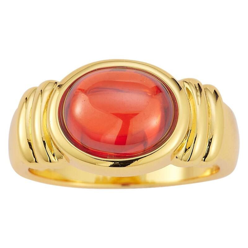 ウィンクス レディース アクセサリー リング WINX Oval Bold Cubic Zirconia Ringold Tone ゴールド