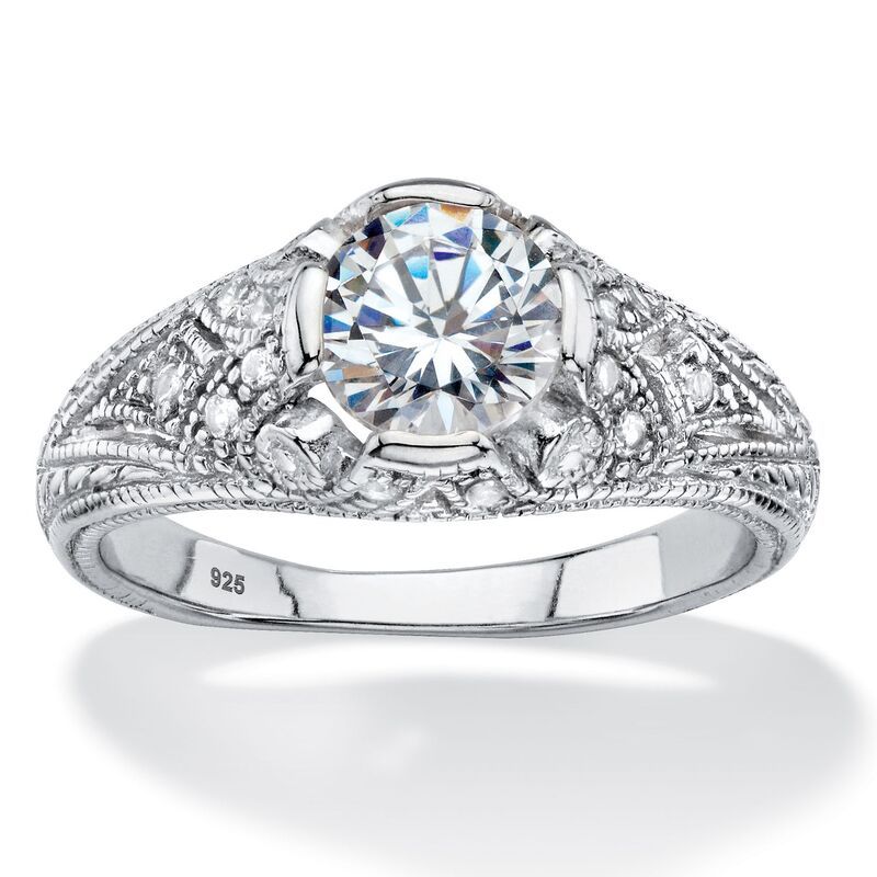 パームビーチジュエリー レディース アクセサリー リング ヴィンテージ PalmBeach Jewelry 150 TCW Round Cubic Zirconia Vintage Style Rin