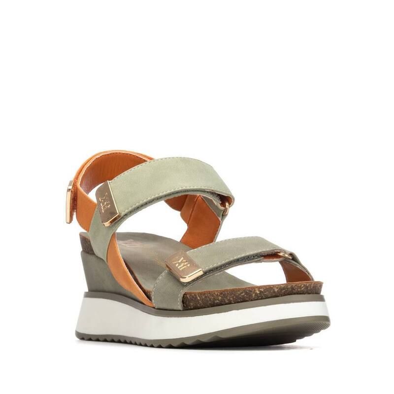 キシタイ レディース シューズ サンダル XTI Womens Wedge Sandals 142822 Dark Green グリーン