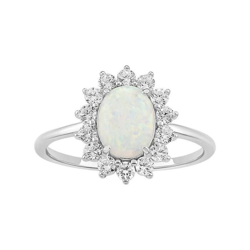 プリムローズ レディース アクセサリー リング PRIMROSE Sterling Silver Oval Opal Flowering on Polished Band No Color シルバー