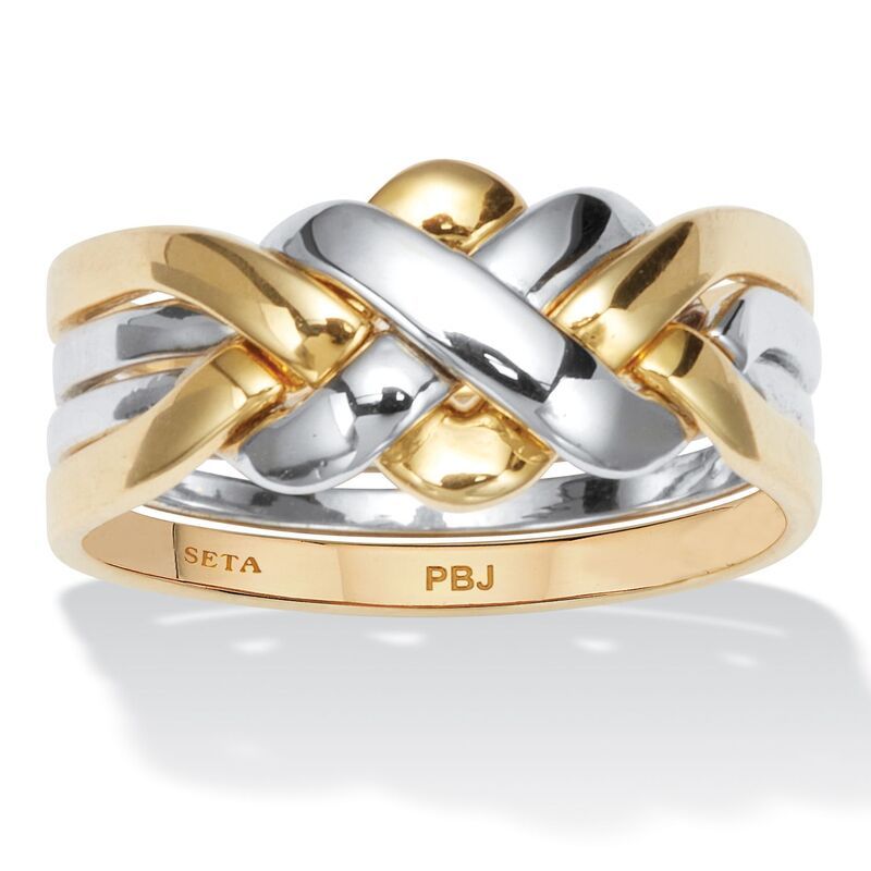 パームビーチジュエリー レディース アクセサリー リング PalmBeach Jewelry 14k Yellow Goldplated and Platinumplated Endless Knot