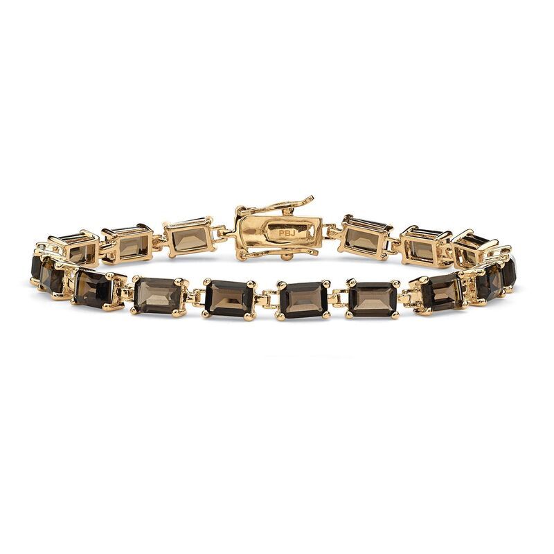 パームビーチジュエリー レディース アクセサリー ブレスレット・バングル・アンクレット PalmBeach Jewelry Smoky Quartz Tennis Bracelet Gold ゴールド