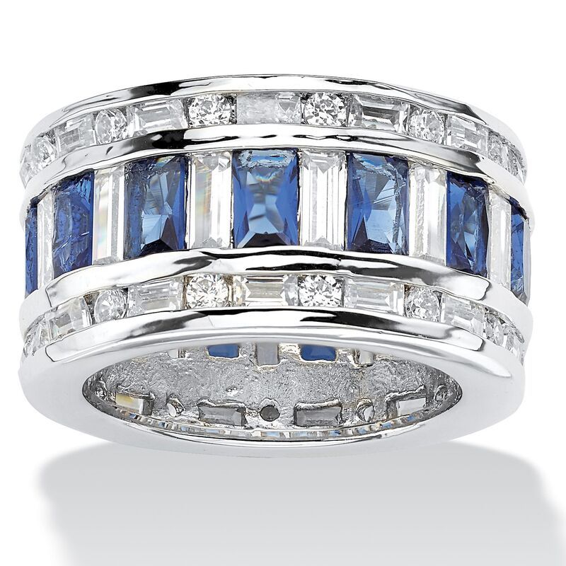 パームビーチジュエリー レディース アクセサリー リング PalmBeach Jewelry 1044 Cttw Cubic Zirconiand Simulated Blue Sapphire Si