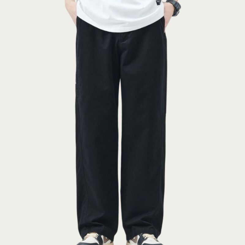 アンナカシ レディース ボトムス カジュアルパンツ リラックスフィット ストレート AnnaKaci Mens Relaxed Fit Straight Leg Woven Pants with Cl