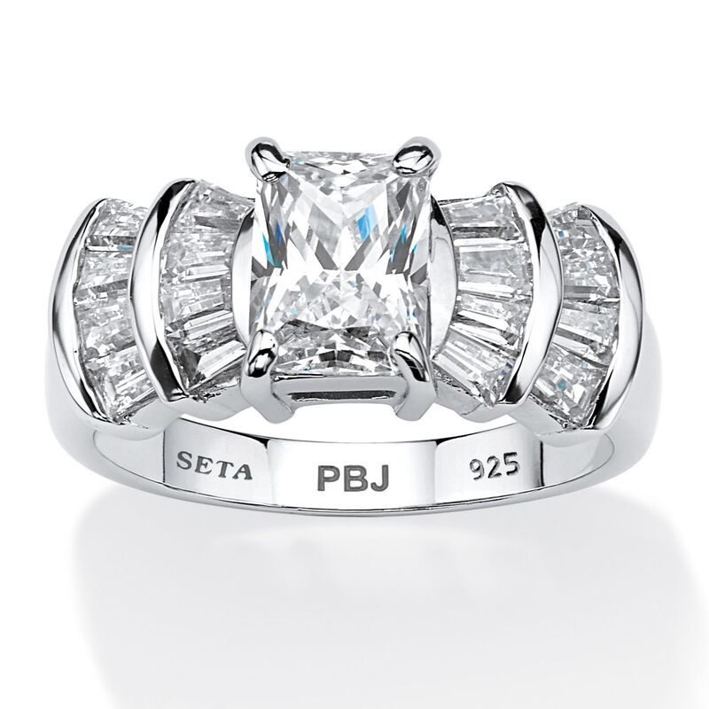 パームビーチジュエリー レディース アクセサリー リング PalmBeach Jewelry 310 TCW CZ Engagement Ring Silver シルバー
