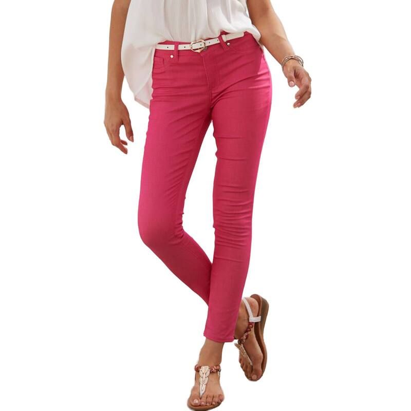ラスカーナ レディース ボトムス カジュアルパンツ クロップド Lascana Womenskinny Leg Cropped Pants Fuchsia フューシャ