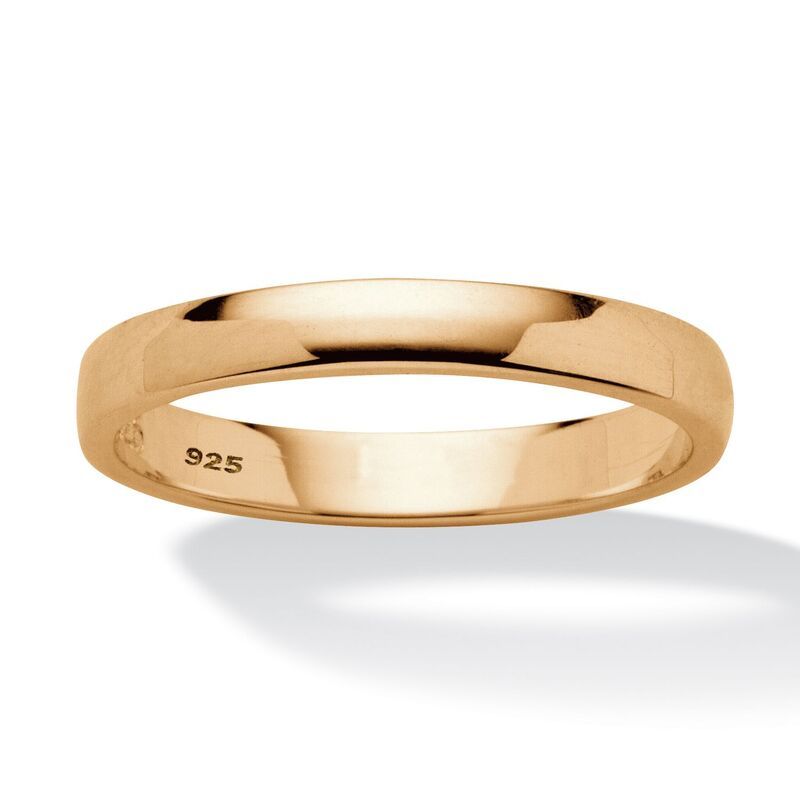 パームビーチジュエリー レディース アクセサリー リング PalmBeach Jewelry GoldPlated Sterling Silver Wedding Band 25mm Yellow イ