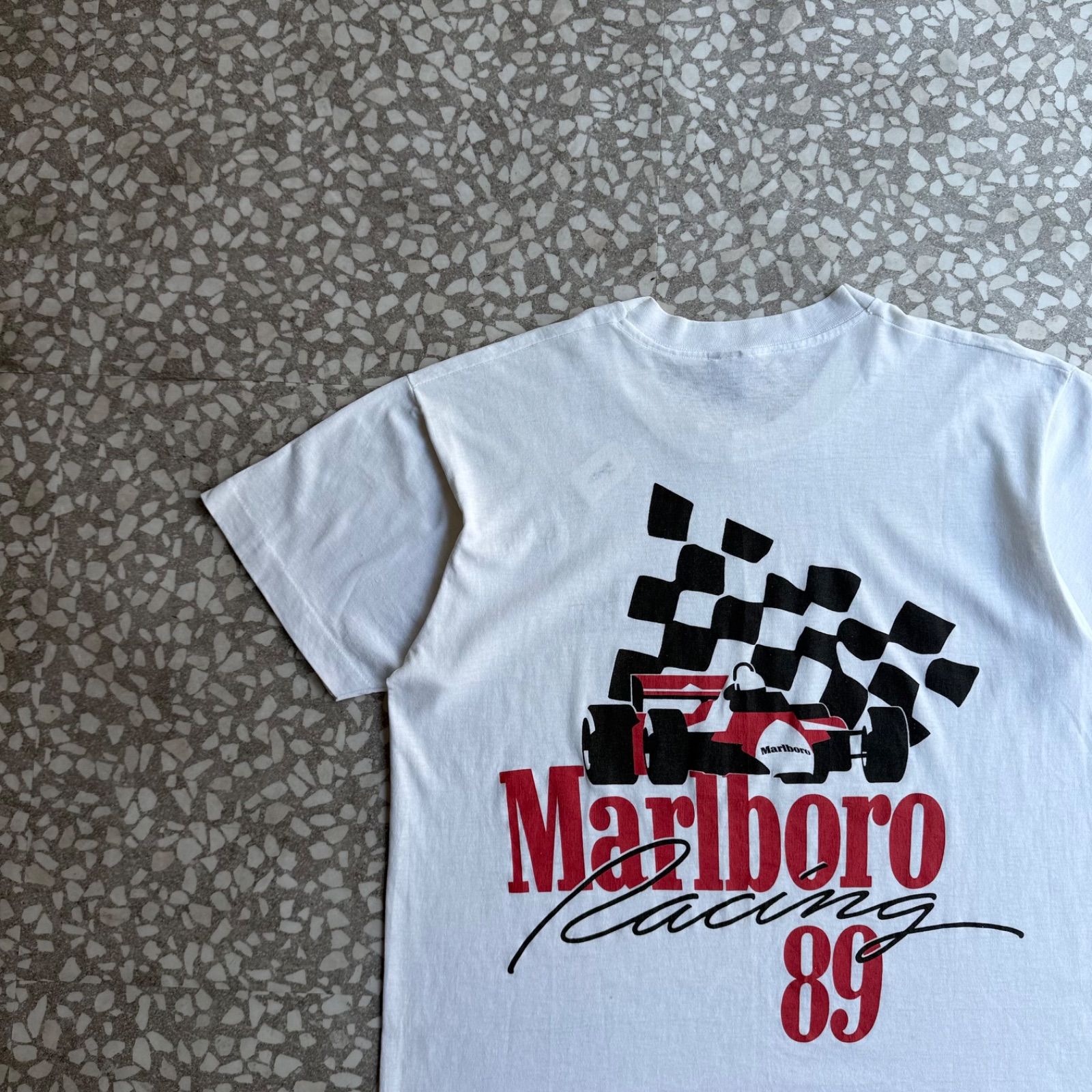[ Archive アーカイブ Y2K ] Marlboro / 90’s F1 Racing Tee size XL vマルボロ　F1レーシング　バックプリントTシャツ　企業系　ストリート　オーバーサイズ　半袖Tシャツ　タバコT