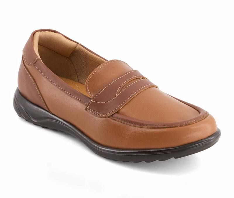 アンドレア レディース シューズ スリッポン・ローファー Andrea Womens Ultra Comfort Loafers 90550 Honey