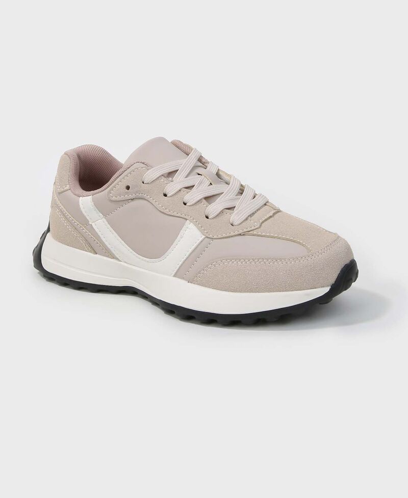 バーネス レディース シューズ スニーカー レース BERNESS Beyonce Retro LaceUp Sneakers Beige ベージュ