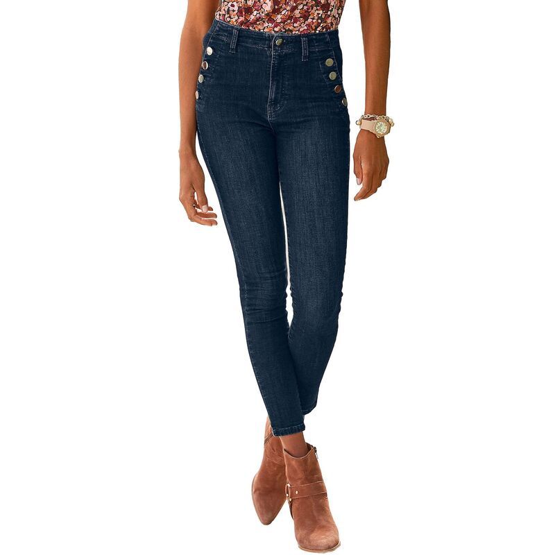 ラスカーナ レディース ボトムス カジュアルパンツ Lascana Womens High Waisted Pants Dark Wash