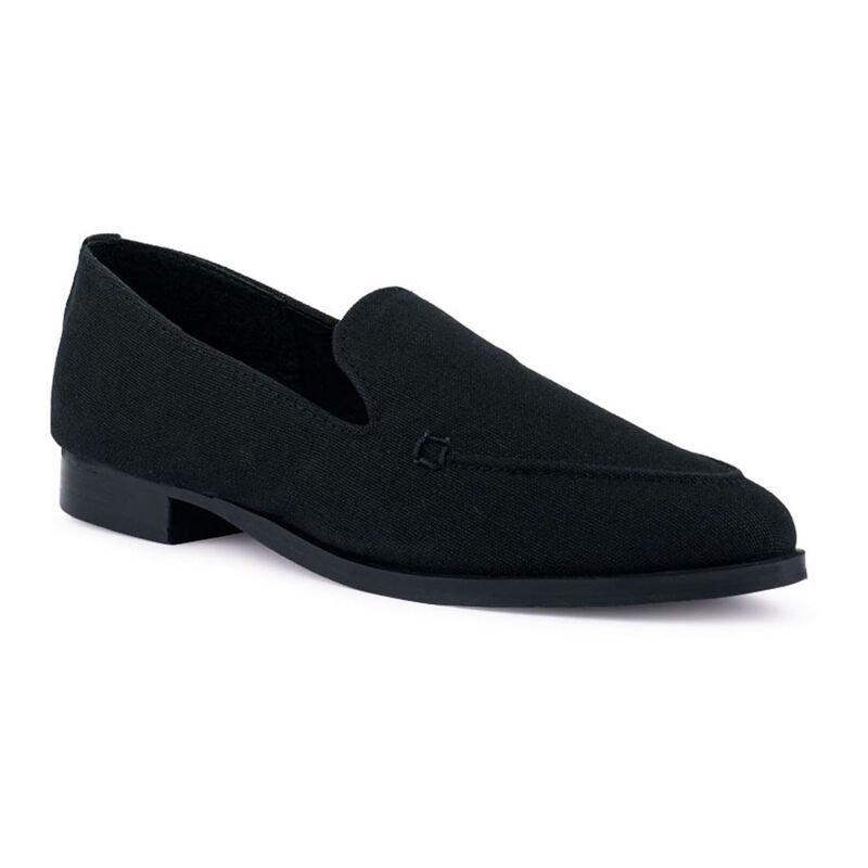 ラグアンドコー レディース シューズ スリッポン・ローファー Womens Rag Co BOUGIE Canvas Womens Loafers Black ブラック