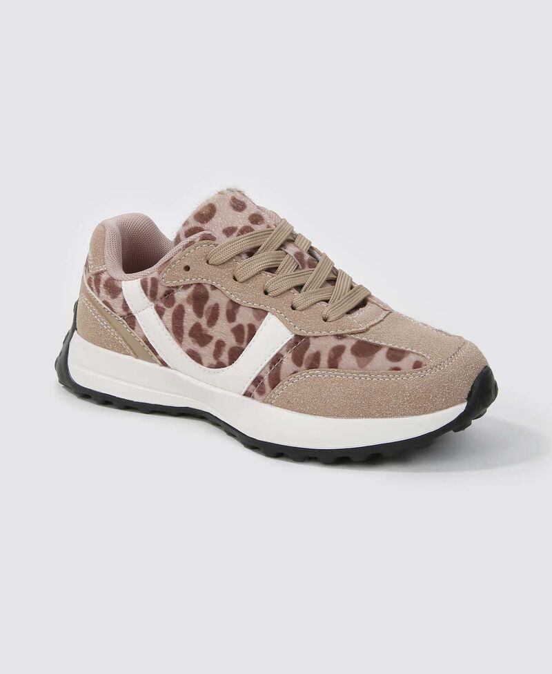 バーネス レディース シューズ スニーカー レース BERNESS Beyonce Retro LaceUp Sneakers Leopard アニマル