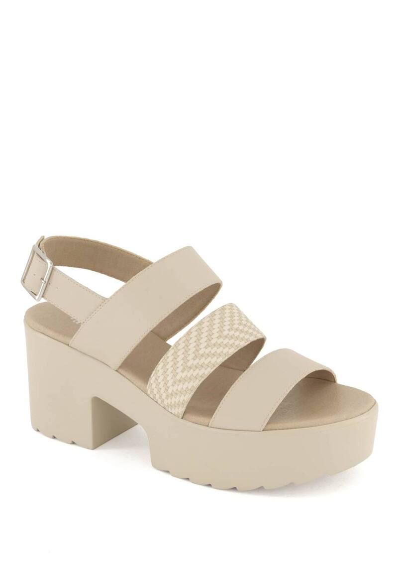 アンドレア レディース シューズ サンダル プラットフォーム Andrea Fashion Platform Sandals 89442 Beige ベージュ