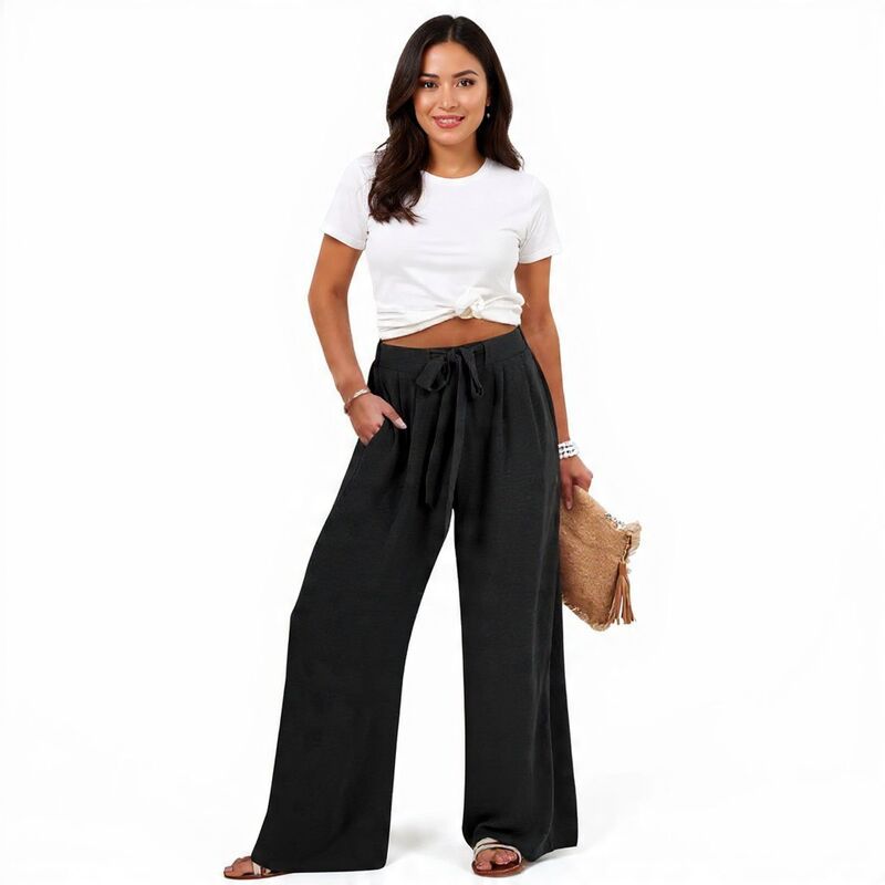 メガリテイラー レディース ボトムス カジュアルパンツ リラックスフィット MegaRetailer Womens Relaxed Fit Palazzo Pants Black ブラック メガリテイラー レディース ボトムス カジュアルパンツ リラックスフィット MegaRetailer Womens Relaxed Fit Palazzo Pants Black ブラック