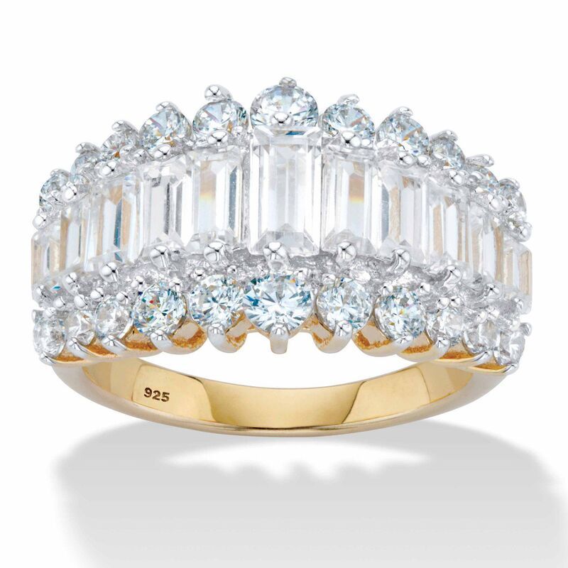 パームビーチジュエリー レディース アクセサリー リング PalmBeach Jewelry 438 Cttw EmeraldCut Cubic Zirconia Engagement Ringold
