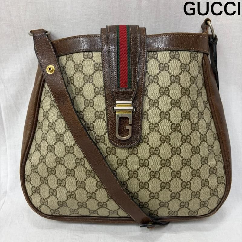 グッチ オールドグッチ GGマーク シェリーライン ショルダーバッグ 2WAY made in italy レディース - ISItems【USED】【古着】【中古】50161178