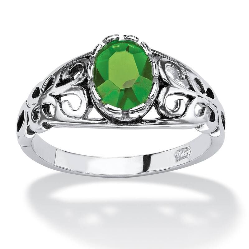 パームビーチジュエリー レディース アクセサリー リング PalmBeach Jewelry Simulated Birthstone Sterling Silvering August Perido