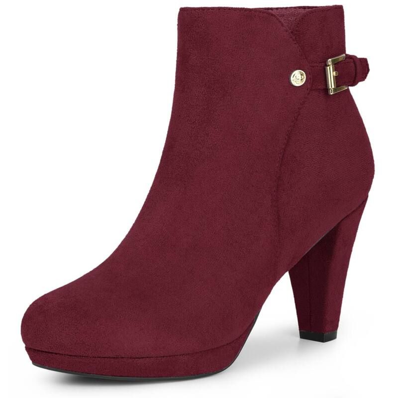 ブリスフルステップ レディース シューズ ブーツ・レインブーツ プラットフォームブーツ プラットフォーム アンクル ヒール BLISSFUL STEP Low Platform Boots Round