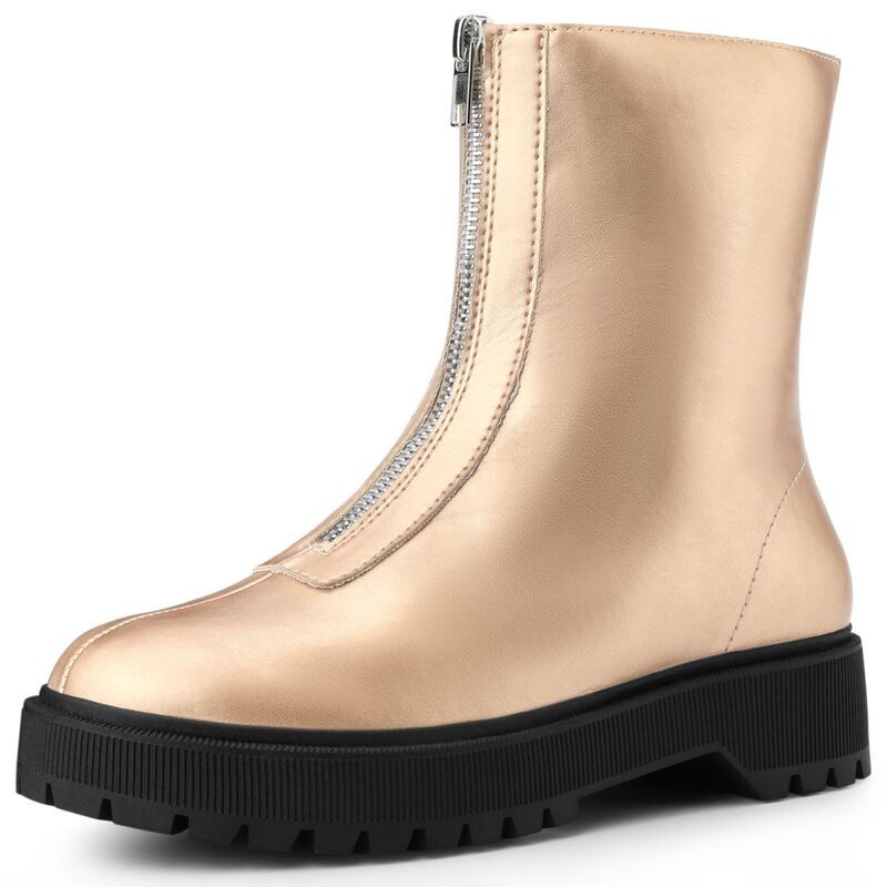 ブリスフルステップ レディース シューズ ブーツ・レインブーツ プラットフォーム ヒール BLISSFUL STEPlatform Block Heel Booties with Zipper Dre