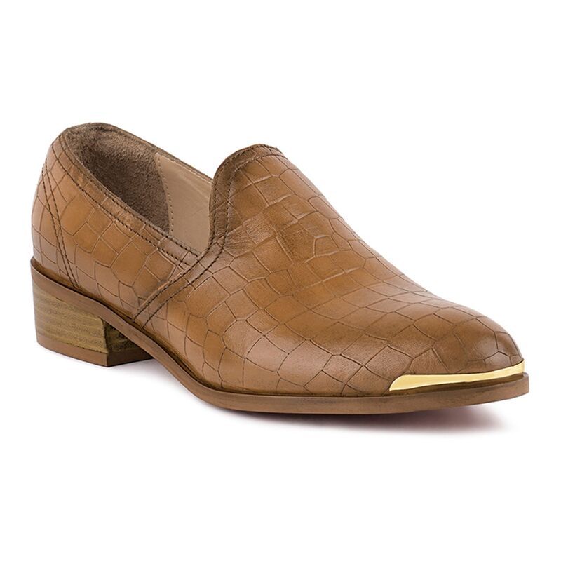ラグアンドコー レディース シューズ スリッポン・ローファー レザー Rag Co LILLIAMetal Highlight Womens Leather Loafers Tan タン