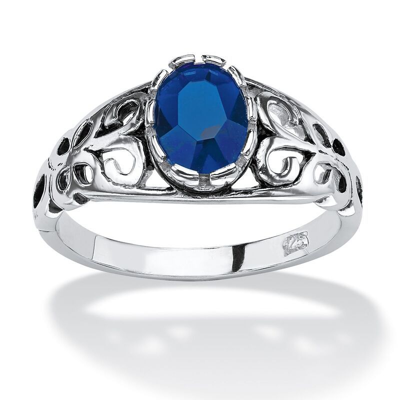 パームビーチジュエリー レディース アクセサリー リング PalmBeach Jewelry Simulated Birthstone Sterling Silvering September Sap