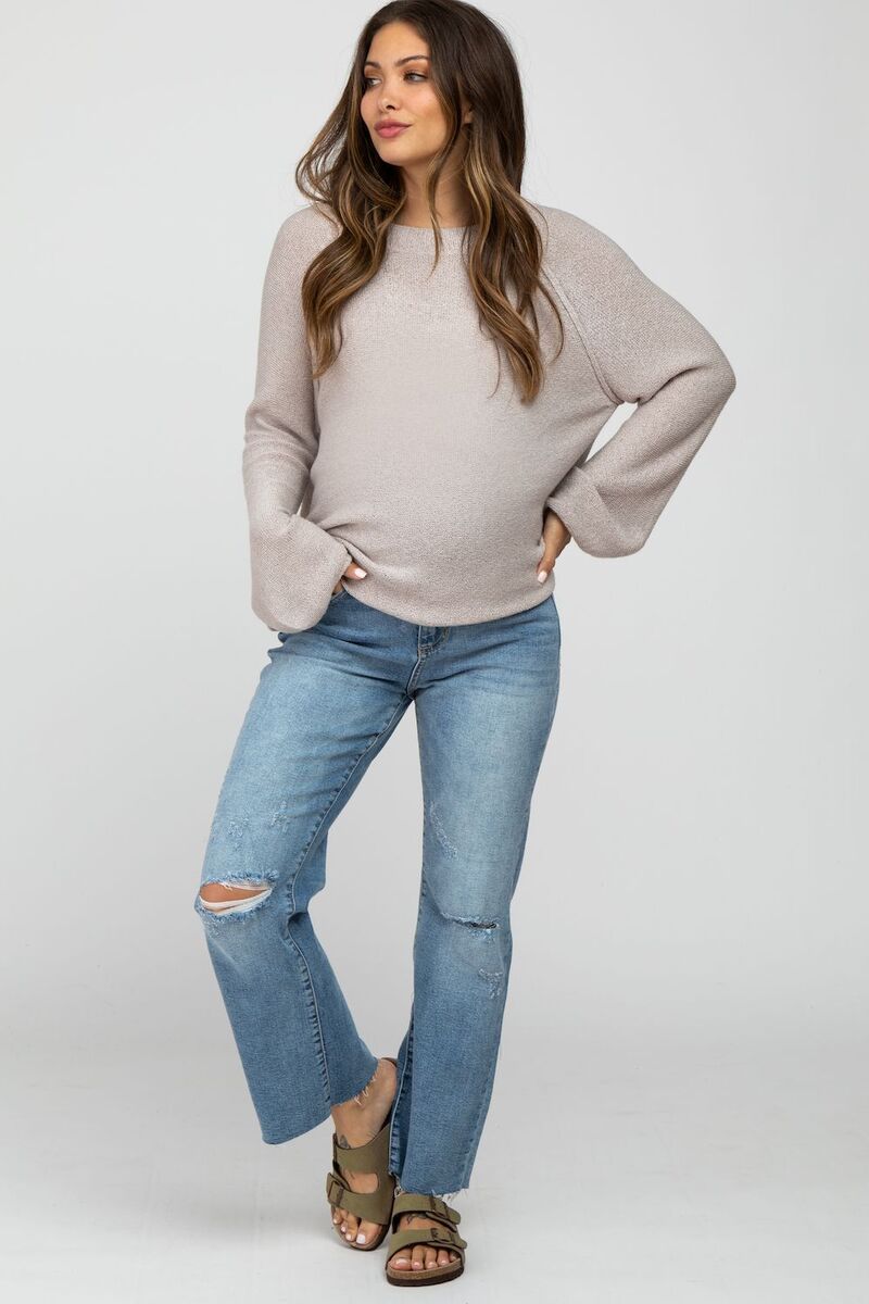ピンクブラッシュ レディース ボトムス デニムパンツ ストレート マタニティ ジーンズ PinkBlush Maternity Straight Leg Frayed Hematernity Jean