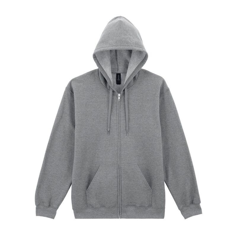 ギルダン レディース アウター ニット・セーター フリース パーカー Gildan Mensoftstyle Fleece Midweight Full Zip Hoodie Sports Gray