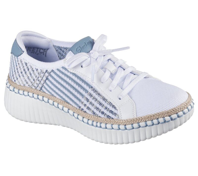スケッチャーズ レディース シューズ サンダル Skechers Wilshire Blvd Breezy Stroll Womenshoes White Blue ホワイト
