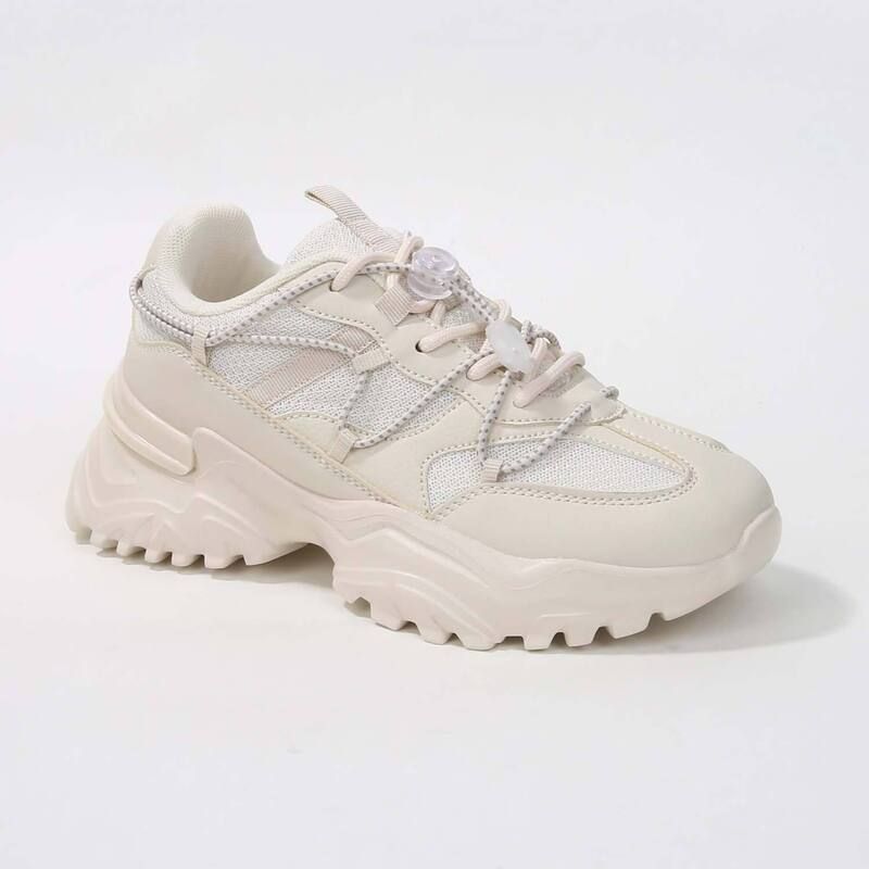 バーネス レディース シューズ スニーカー レース BERNESS Branch Mixed MaterialaceUp Sneakers Beige ベージュ