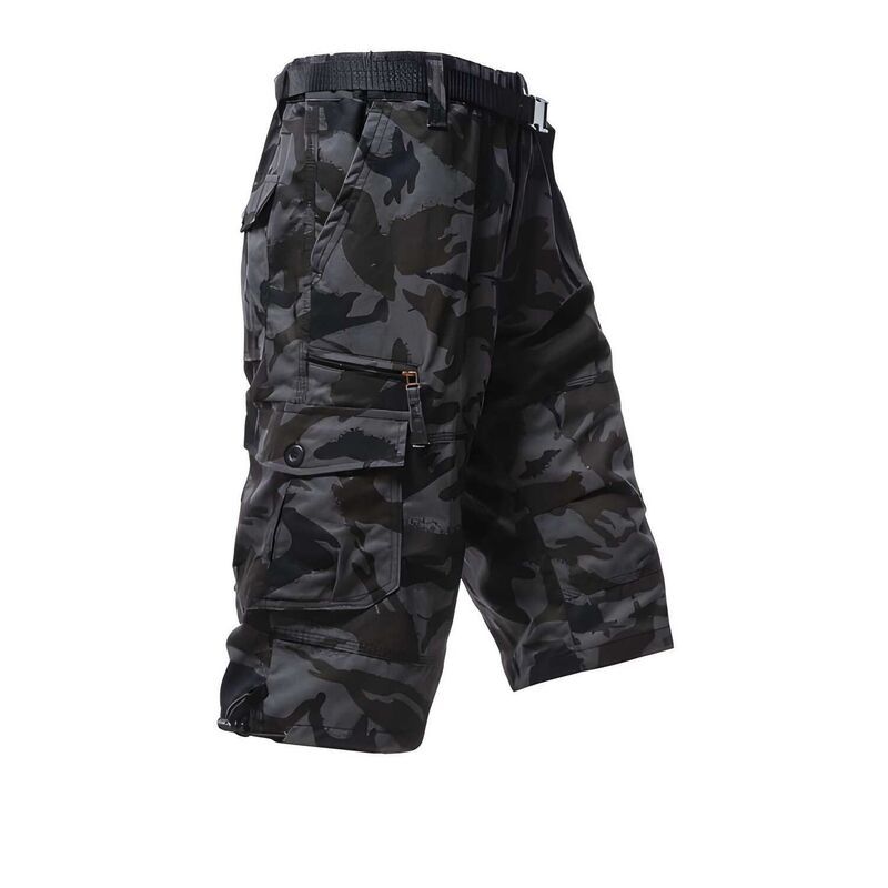 メガリテイラー レディース ボトムス ハーフパンツ・ショーツ ショートパンツ MegaRetailer Mens Casual Utility Cargo Shorts Black Camo ブラック