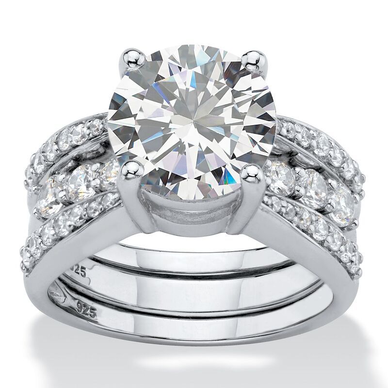 パームビーチジュエリー レディース アクセサリー リング ジャケット PalmBeach Jewelry 480 Cttw Cubic Zirconia Platinumplated Silver 2