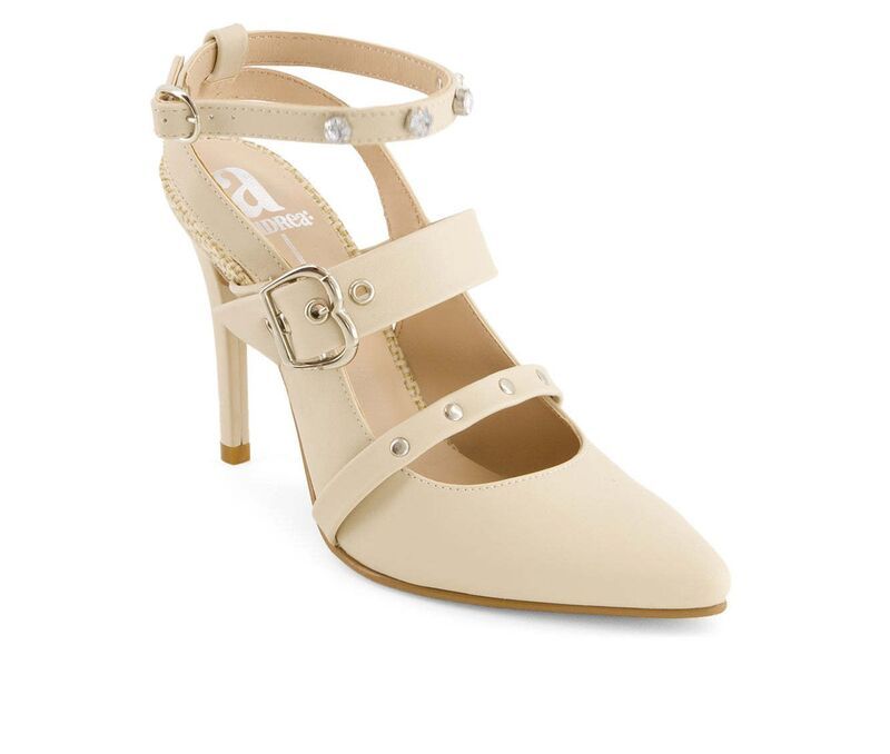 アンドレア レディース シューズ パンプス アンクル Andrea Womens Ankle Strap Stilettos 52184 Beige ベージュ