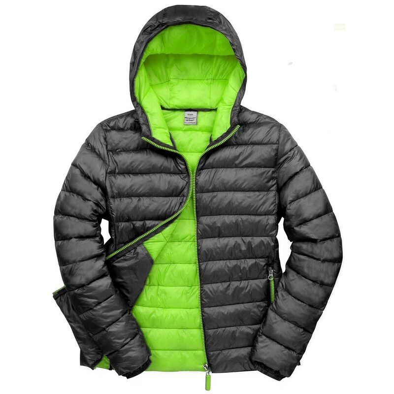 リザルト レディース アウター ジャケット・ブルゾン フーデッドジャケット Result Urban Mensnow Bird Hooded Jacket Black And Lime ブラック